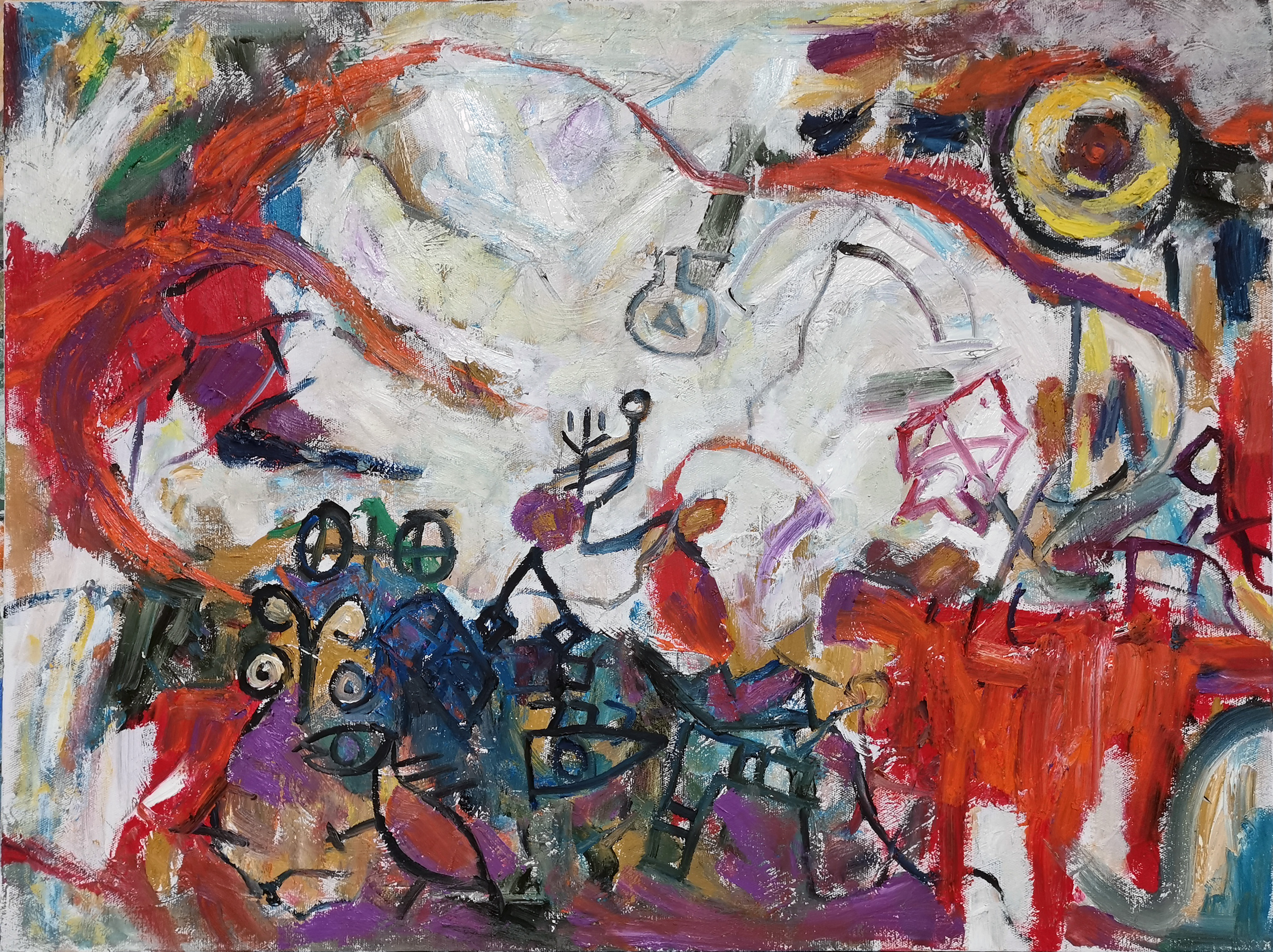 Rongrong Liu Miaozhi 刘容容 喵吱 甲骨文-11-3-2017 油画 2017